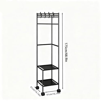 Clothes Rails for Bedroom Bedrooms Corner Clothes Rack Multi-Layer Nightstand Clothes Coat Racks Simple Household Bedroom Floor Standing Hangers Shelve