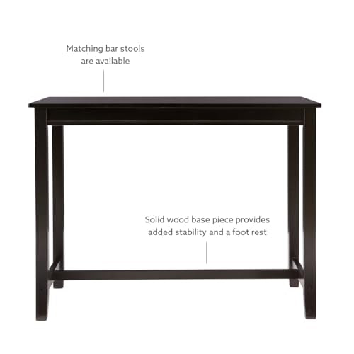 Linon Claridge Black 36 inch Height Bar Table - color: Black, size: Counter Height