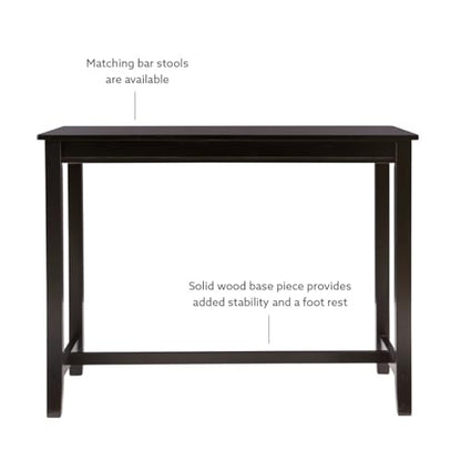 Linon Claridge Black 36 inch Height Bar Table - color: Black, size: Counter Height