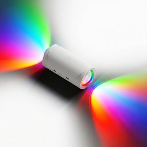Motion Sensor Night Light, USB-C Rechargeable RGB Wall Light | 7 Color RGB Motion Sensor Light Indoor, Magnetic Battery Operated Wall Sconces for Bedroom, Bathroom, Hallway, Stairs - color: White