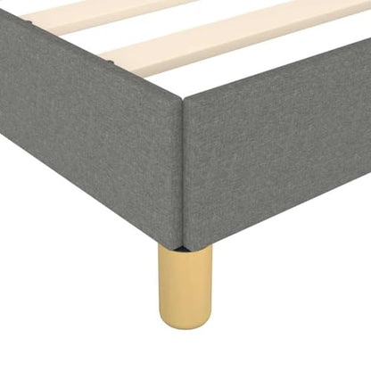 Queen Size Upholstered Bed Frame, Dark Gray Polyester Fabric Platform Bed with Sturdy Engineered Wood Slats, Modern Low Profile Bed Base, No Box Spring Needed - color: Dark Gray, size: Queen & 13.8"