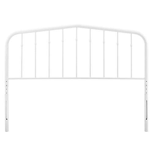 Modway Lennon Modern Farmhouse Metal Twin Headboard in White - color: White, size: Twin