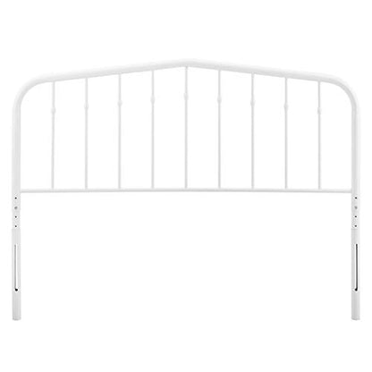 Modway Lennon Modern Farmhouse Metal Twin Headboard in White - color: White, size: Twin