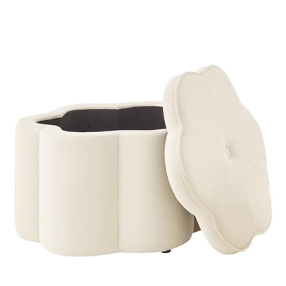24" Small Modern Nesting Tables with Large Weight Capacity, Modern Nesting Side Tables with Space-Saving Design, Small Coffee Table with Side Storage Shelf for Living Room, Cream - color: Cream