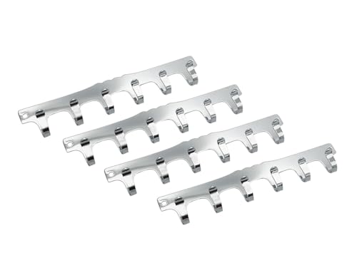 Key Hook Holder, Durable Steel, 131mm x 26mm, Chrome Plated, Made in Taiwan, 4 Pack - color: Chrome Plated, size: 4 Pack