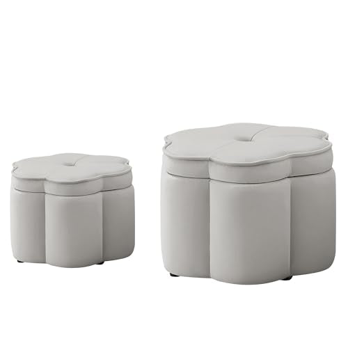 24" Small Modern Nesting Tables with Large Weight Capacity, Modern Nesting Side Tables with Space-Saving Design, Small Coffee Table with Side Storage Shelf for Living Room, Gray - color: Grey