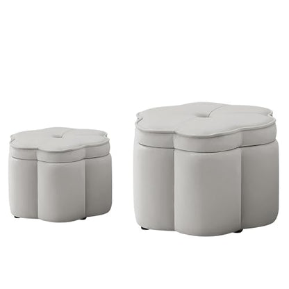 24" Small Modern Nesting Tables with Large Weight Capacity, Modern Nesting Side Tables with Space-Saving Design, Small Coffee Table with Side Storage Shelf for Living Room, Gray - color: Grey
