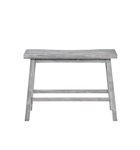 Boraam Sonoma Counter Height Backless Bench - Storm Gray Wire-Brush - color: Storm Gray Wire-brush