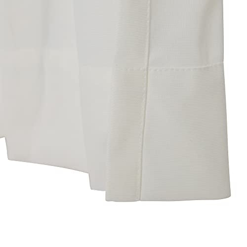 10ft Wide x 8ft Tall Room Divider Privacy Partation Curtains | 1 Panel, White, Cubicle Curtain With Flexible Flat Hooks, Privacy Screen, 96 Inches Long, 120W x 96L - color: White, size: 120"W x 96"L (Pack of 1)