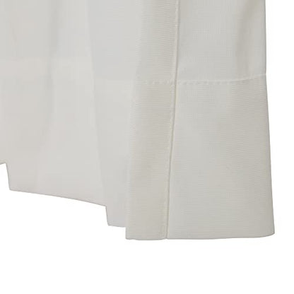 10ft Wide x 8ft Tall Room Divider Privacy Partation Curtains | 1 Panel, White, Cubicle Curtain With Flexible Flat Hooks, Privacy Screen, 96 Inches Long, 120W x 96L - color: White, size: 120"W x 96"L (Pack of 1)