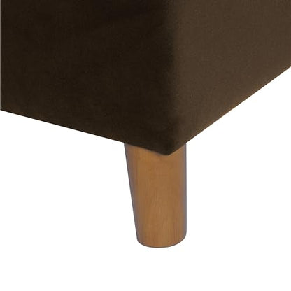Spatial Order 24" Dinah Collection Storage Ottoman - Chocolate Brown Velvet - color: Chocolate Brown Velvet
