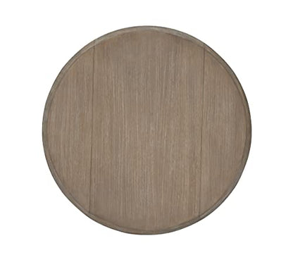Linon Home Decor Mauro Antique Rustic Brown Drop Leaf Small Dining Table with Pedestal Base - color: Antique Rustic Brown