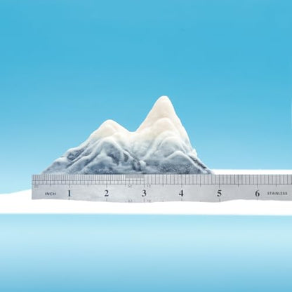 Kai Dream Miniature Snow Mountain 3D Decorative Sculpture Set, Desktop Office Decor, Bookshelf Ornament, Home Accent, Zen Garden Display (Light Yellow, Medium & Small Sizes) - size: Medium & Small Sizes