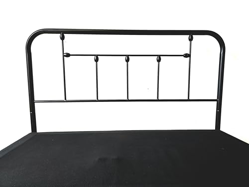 Elegance Metal Headboards, Adjustable Height Iron Frame, Farmhouse Rustic Style, Elegant and Durable Design, Easy Assembly, Universal Fit for Kids & Adults, Twin Size, Black Finish - size: Twin, style: Elegance