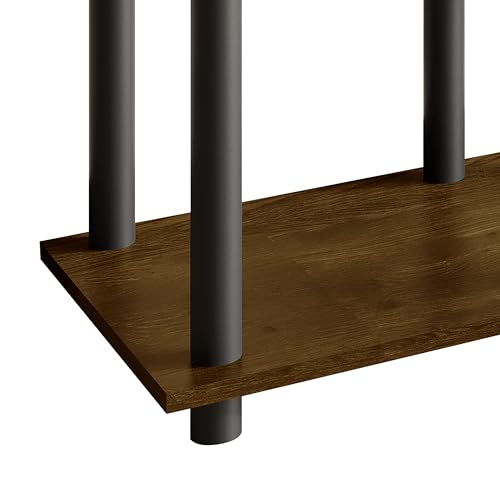 Simple 3-Tier TV Stand with Open Storage Shelves, for TVs up to 50", Brown - color: Brown