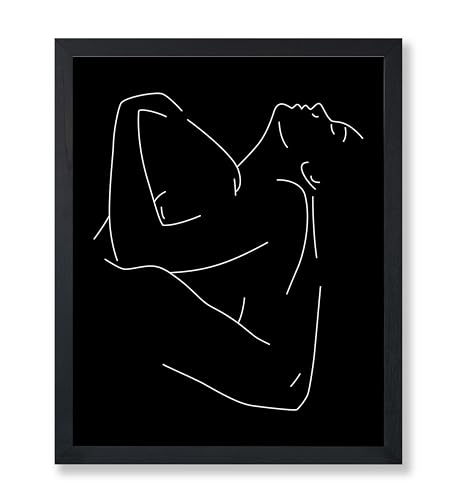 Poster Master Couple Poster - Hug Print - Valentine's Day Art - Love Design - Line Drawing - Black & White - Abstract & Minimal Decor - Romantic Bedroom or Living Room - 11x14 UNFRAMED Wall Decor - color: 스타일-03, size: 11"L x 14"W