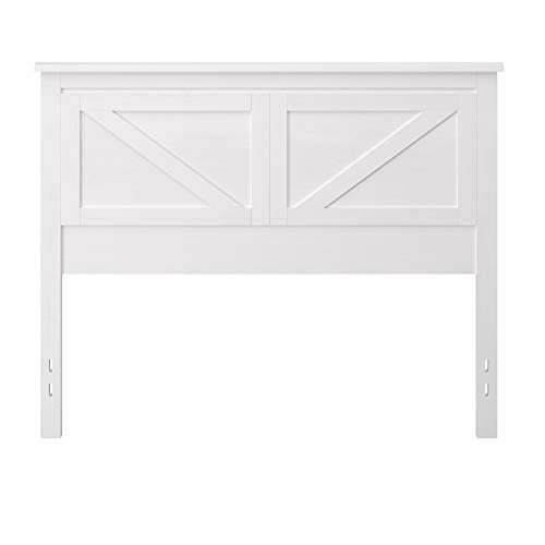 Farmhouse Style Wood Panel Headboard in Gloss White - Full Size - color: Gloss White, size: Full