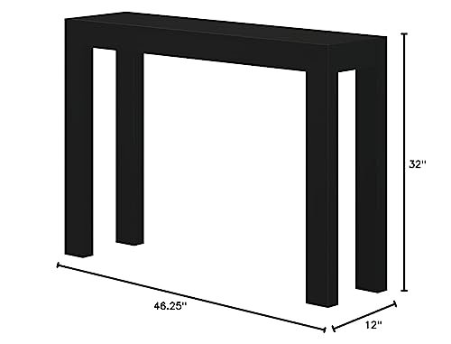Plank+Beam Modern Console Table, 46 Inch, Black | Non-Toxic Finishes, Versatile Design, Modern Design, Easy Assembly, Modern Style, Quick Setup, Solid Wood - color: Black, size: 46 Inch