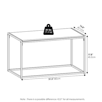 Furinno CAMNUS Coffee Table, Metal Frame Modern Center Table and Side Tables Set, Toolless Side Table Sets, for Living Room, Bedroom, Home Office, Solid White - color: Solid White/White, size: 3-in-1 Set (1 Coffee + 2 End Tables)