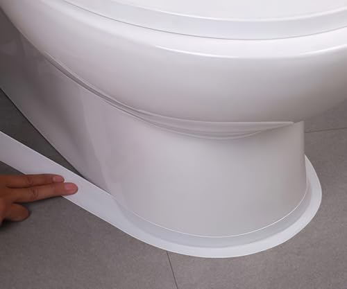 White Caulk Tape Peel & Stick Waterproof Self Adhesive Sealing Tape for Bathroom Kitchen Bathtub Toilet Walls Floors Tiles Wallpaper Decor, No Mess with Glue or Caulking, Quick & Easy Fix in Minutes - style: White-1.5IN-10.5FT
