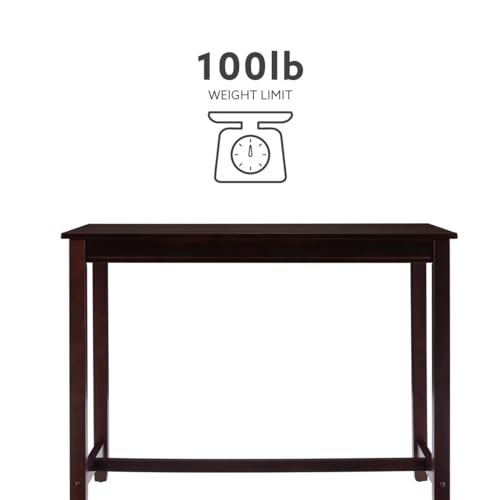Linon 36 inch Height Pub Claridge Table, Walnut Counter - color: Walnut, size: Counter Height