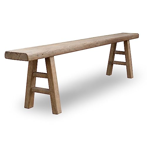 Artissance Approx. 67-71 in Long Entryway Bench Weathered Natural (Finish Vary) - size: 18H x 70W x 8L