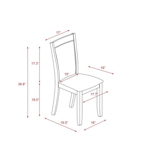 East West Furniture MZC7T48 Monza Parson Dining Chairs - Coffee Linen Fabric Padded Chairs, Set of 2, Distressed Jacobean - color: Mzc7t48