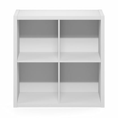 Furinno Cubic 4-Cube Closet Organizers and Storage, Closet Organizer, White | Open Shelf Closet Storage, Closed Back, Extra Thick Frame, for Wardrobe, Bedroom, Living Room - size: 4-Cube