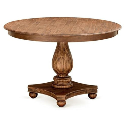 FE2-0N-TP Ferris Modern Dining Table - a Round Kitchen Table Top with Pedestal Base, 48x48 Inch, Sandblasting Antique Walnut - color: Sandblasting Antique Walnut, size: 48x48 Inch