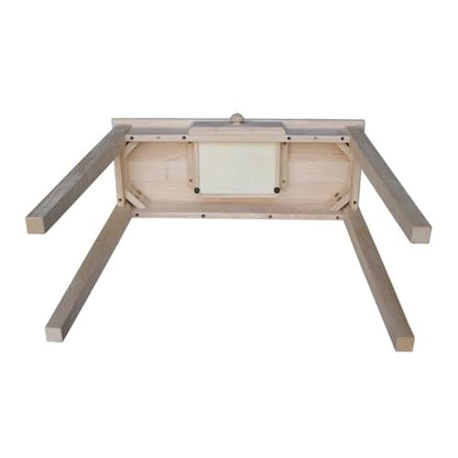 IC International Concepts, Rectangular Hall Table W/Drawer , Solid Real Wood, Sturdy Parawood, 30"W x 12"D x 29"H , DIY, Paint/Stain Ready, Unfinished
