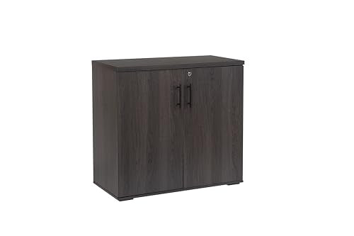 MMT Office Storage Cabinet, Lockable, Storm Grey Walnut - color: Storm Grey Walnut