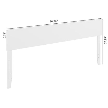 AFI, Orlando King Adjustable Modern Solid Wood Panel Headboard, White - color: White, size: King (U.S. Standard)