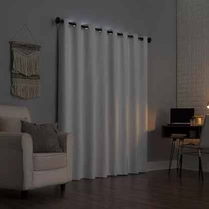 Sun Zero Columbia 2-Pack Thermal Energy Saving 100% Blackout Grommet Curtain Panel Pair, 50" x 108", White - color: White, size: 50"W x 108"L (Pack of 2)