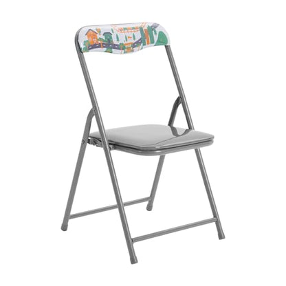 Flash Furniture Mindy Kids 5-Piece Folding Table and Chair Set, Printed | Daycare and Classroom, Children's Activity Table, Portable - color: Printed, size: 5 Piece Set