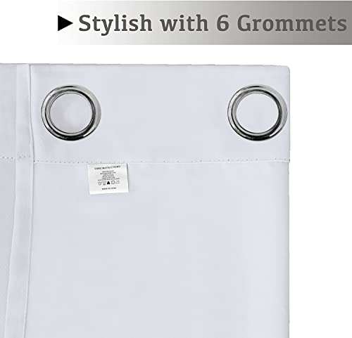 Turquoize Pure White Blackout Window Drapes Room Darkening Themal Insulated Grommet/Eyelet Top Nursery/Living Room Curtains for Bedroom/Living Room Each Panel 42 in x 54 in (W x L) (Set of 2 Panels) - color: Pure White, size: 42"W x 54"L (Pack of 2)