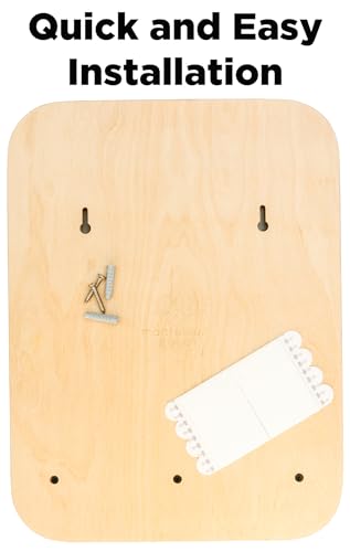 Montessori Wooden and Acrylic Wall Mirror with Hooks for Toddlers - Entryway Mirror with Hooks and Shelf Organizer Self-Care Station