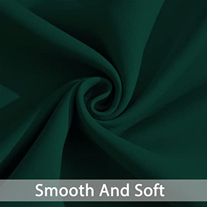 Yakamok Blackout Curtains 38x63 inch Dark Green Thermal Drapes-Bedroom | 2 panels,room darkening,thermal insulated,noise reducing,privacy protection,grommet window treatment,living room study dining - color: Dark Green, size: 38"W x 63"L (Pack of 2)