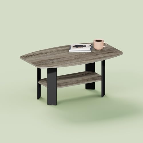 Ipoh Coffee Table, Side Table with Storage Spaces for Small Spaces, Living Room, Olive Oak/Black - color: Olive Oak/Black