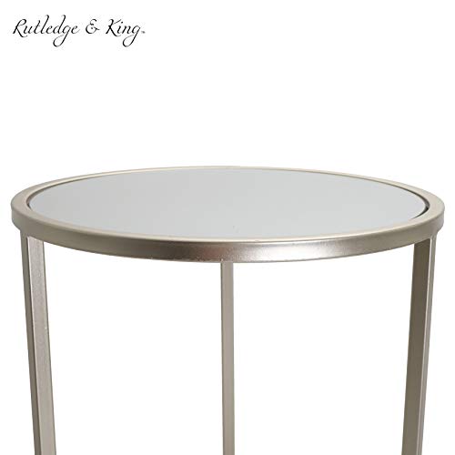 Nested Metal Side Tables - Set of 2 for Living Room & Bedroom (Gold) - color: Odessa - Gold