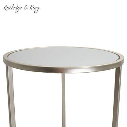 Nested Metal Side Tables - Set of 2 for Living Room & Bedroom (Gold) - color: Odessa - Gold