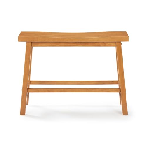 Boraam Sonoma Counter Height Backless Bench - Honey Oak Finish - color: Honey Oak Finish