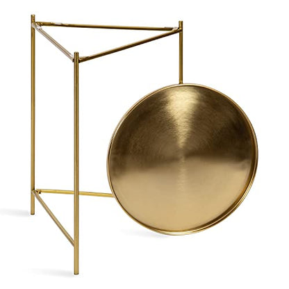 Kate and Laurel Ulani Modern Nesting Side Table; Set of 2; Gold; Sophisticated Glam End Tables for Storage and Display - color: Gold