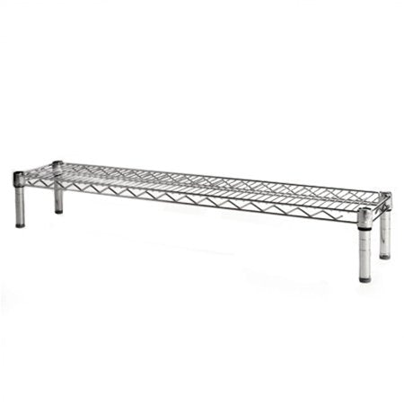 Shelving Inc. 8" d x 42" w Chrome Wire Shelving with 1 Tier Shelf, Weight Capacity 800lbs Per Shelf - size: 8" d x 42" w x 6" h