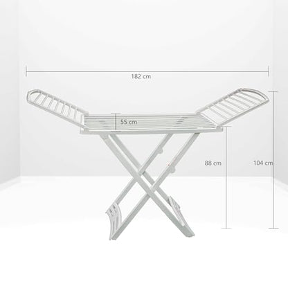 Vileda Clothes Airer, White, 55 x 18 x 126 cm - size: 55 x 18 x 126 cm