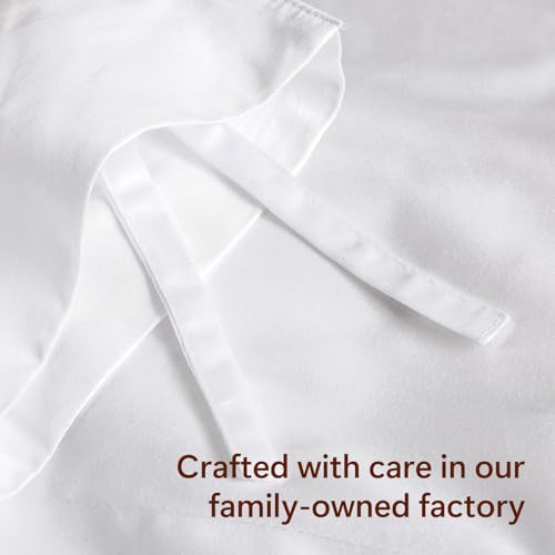 Peru Pima 285 Thread Count Percale Full/Queen Duvet Cover Set - 100% Peruvian Pima Cotton, 3 Piece (1 Cover, 2 Pillowcases) - Cooling, Crisp, Deep Pocket, Hotel Quality Bedding - White - color: White, size: Full/Queen