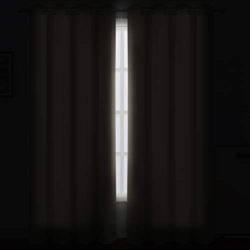 Blackout Curtains 52 x 84 inch/Beige Curtains Set of 2 Panels/Thermal Insulated Room Darkening Bedroom Curtains - color: Beige, size: 52"W x 84"L (Pack of 2)