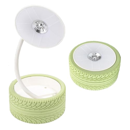 Pongnas Foldable Bedside Lamp with USB Charging Port Warm White LED Light Portable Wheel Design for Bedroom Study Living Room Travel Green - color: Green