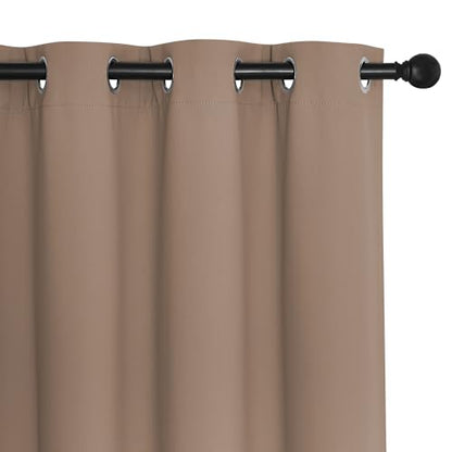NICETOWN Bedroom Curtain Room Darkening Drapery 102 inches Length - Home Fashion Thermal Insulated Grommet Room Darkening Curtain for Living Room (Cappuccino, 1 Panel, 52 x 102 inches) - color: Cappuccino, size: 52"W x 102"L (Pack of 1)
