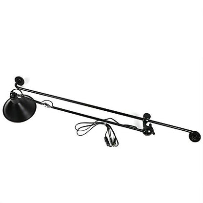 Vintage Industrial Swing Arm Wall Lamp Adjustable Black Rocker Wall Lamp Wall Mounted Reading Light Fixture for Indoor Bedroom Bedside