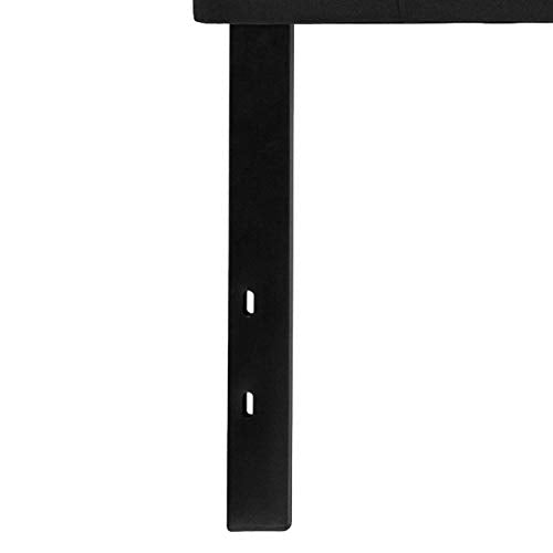 Quilted Tufted Upholstered King Size Headboard in Black Fabric - color: Black, size: King